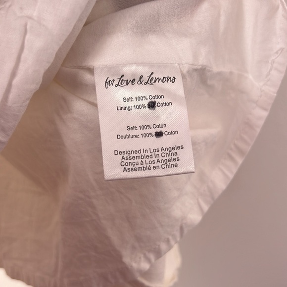 For Love and Lemons X Revolve Chantelle White Mini Lace Dress Size Medium - Picture 7 of 11